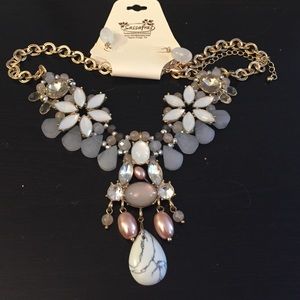 Jeweled Statement Necklace and Earring Set