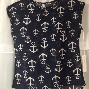 Sheer anchor blouse