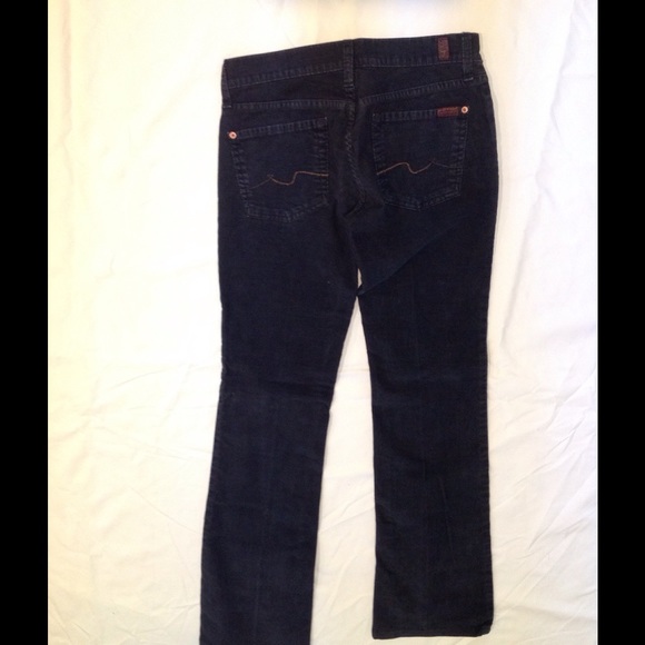 7 For All Mankind Dk Grey Corduroy Jeans.  Size 27