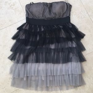 Black, dark grey, light grey ombré dress