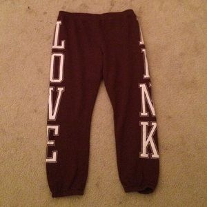 VS/ Pink maroon sweatpants