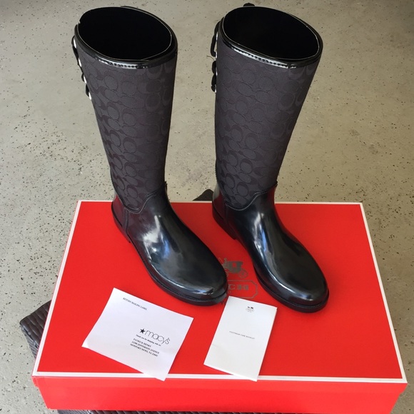 cute black rain boots