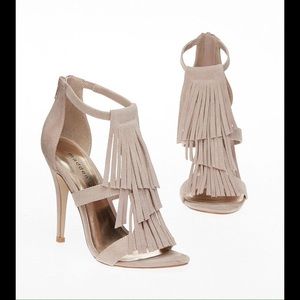 Madden Girl Demii Fringe Sandals in Taupe