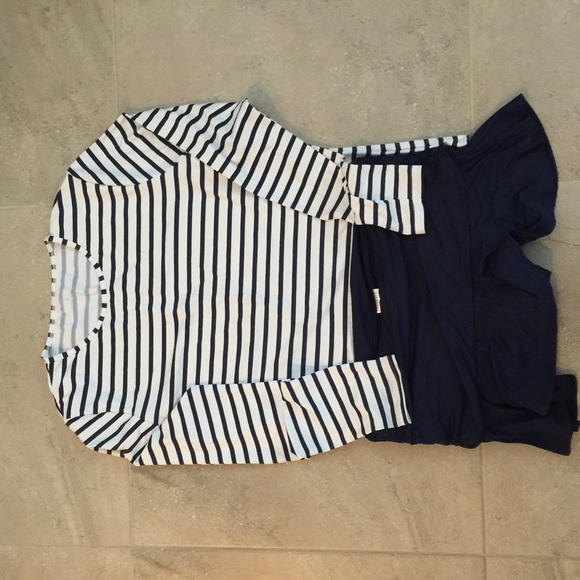 Lands' End rash guard and swim skirt.
