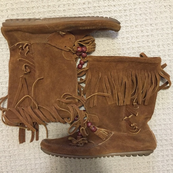 Minnetonka fringe booties