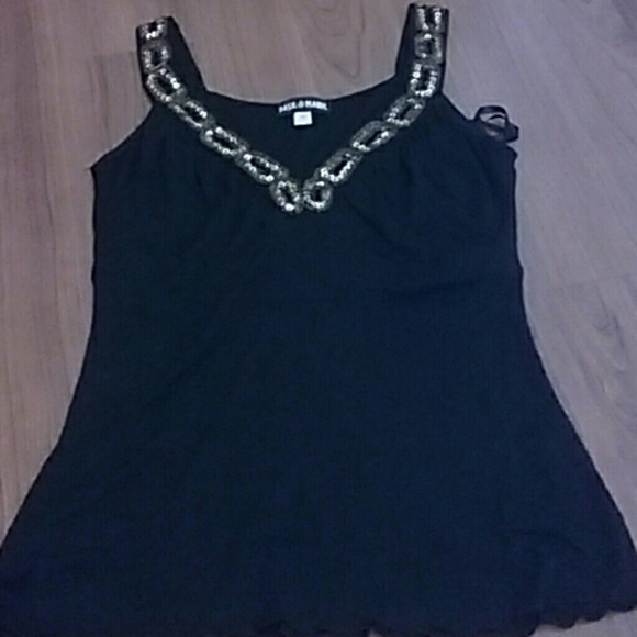 basil & maude Tops - Fancy tank top with gems