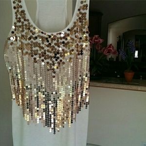 Gold sequin top