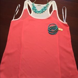 Papaya Tank and bracelet bundle