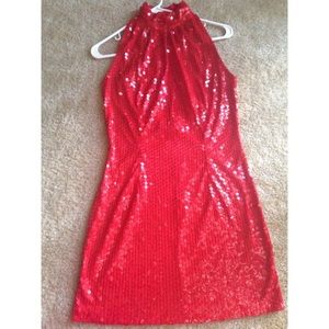 Beautiful Short Red sequin dress