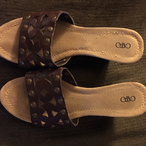 Cato leather wedges