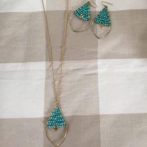 Stella and dot necklace and earrings set