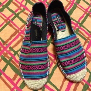 Multi Colored Espadrille Flats