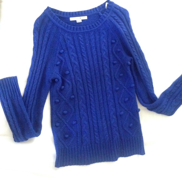 Forever 21 Royal Blue Cable Knit Sweater