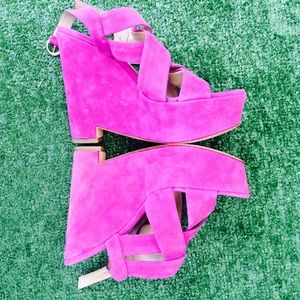 Hot pink dolce vita chunky heels