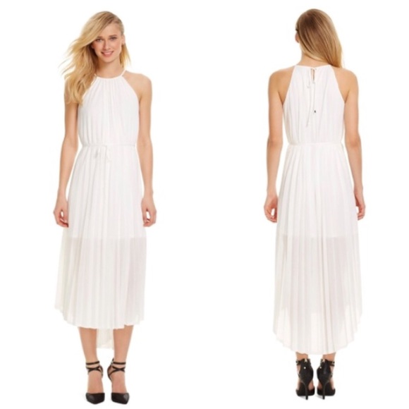 High-Lo White Greek Style Dress