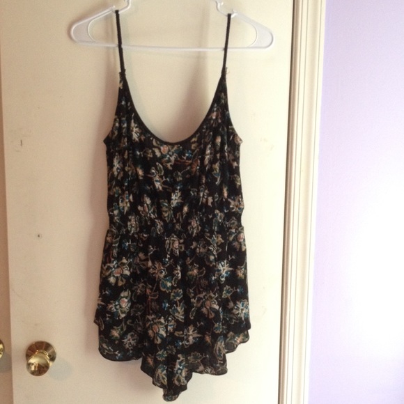 Black Ecote Natasha Double Layer Romper