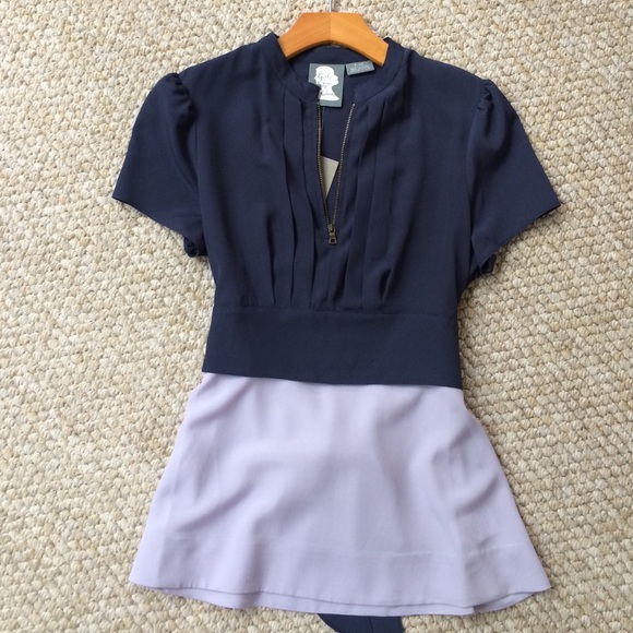 Anthropologie, purple top, size 8.