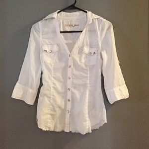 White button down shirt.