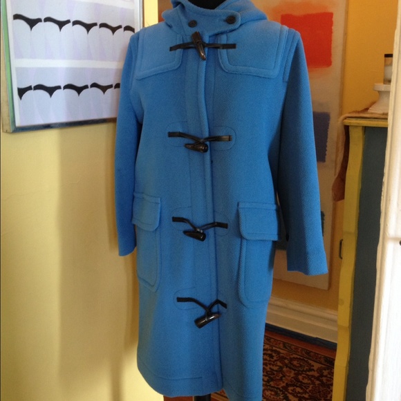 Horn Toggle Wool Coat with Hood - Picture 2 of 4