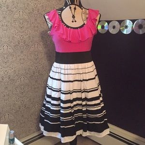 Candies pink, black, and white dress