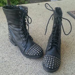 New Studded Combat Boots