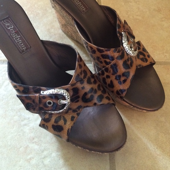 Brighton Leopard Wedge Shoes