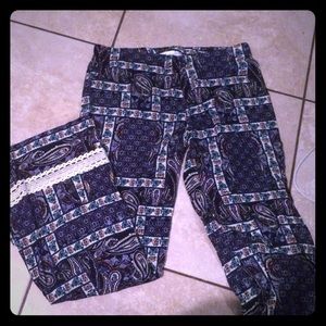 pastel blue flare 1970s pants. Junior size large.