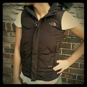 North Face brown vest