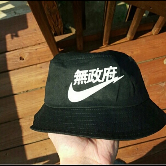 SOLD Black Chinese Nike bucket hat