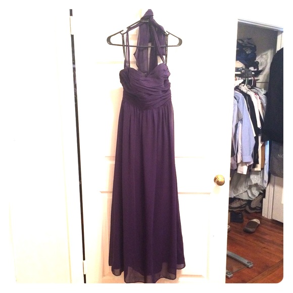 Eggplant chiffon dress