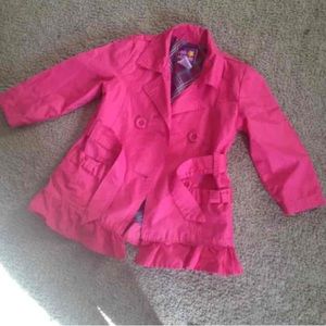 Girls Pink Belted Jacket