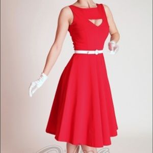 Bettie Page by Tatyana Red Megan Swing Dress