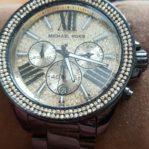 Black MK watch LIMITED EDITION with gold stones - Picture 3 of 4