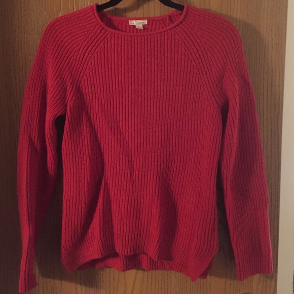 Red crew neck sweater