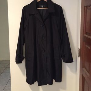 Plus Size XXL Black Calvin Kline A-Line Trench