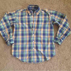Boys Plaid Button Up Shirt