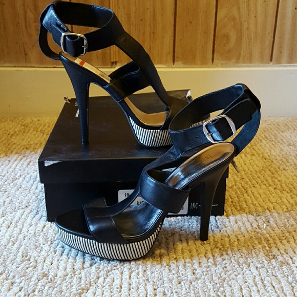 Black,  T Strap, open toe sandals.