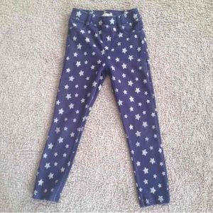 Navy Blue Jeggings with Sparkly Stars