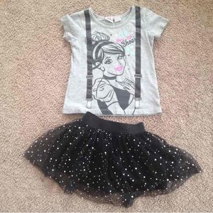 🚫🚫🚫SOLD🚫🚫🚫Disney Princess Shirt & Skirt Set