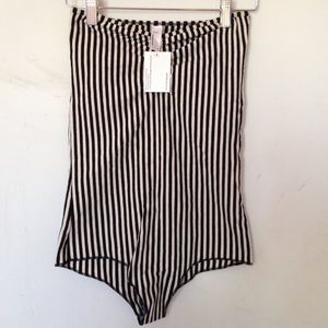 AMERICAN APPAREL STRIPED BODY SUIT