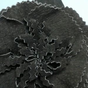 Leather Flower pin and clip