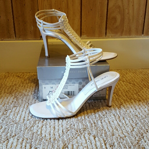 Nine West Bride, Satin sandals.