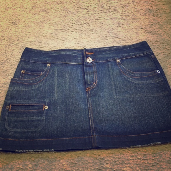 Dark wash skirt