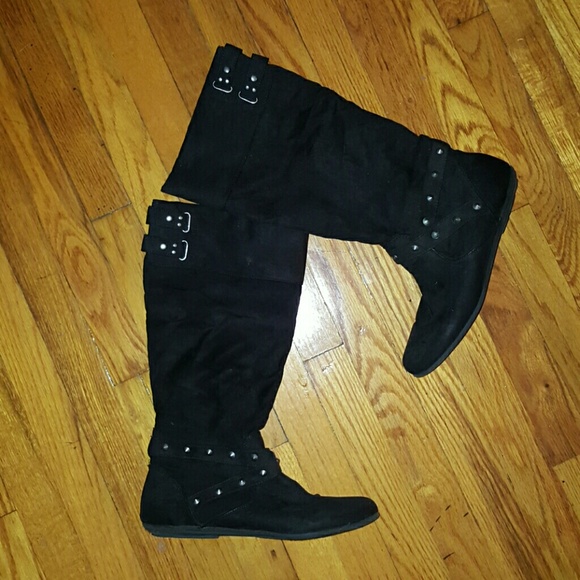 Rampage Shoes - Studded Slouchy boots