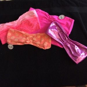 PINK Strapless Bras (4) Small