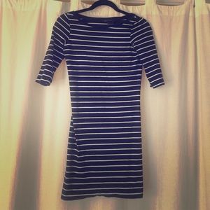 Casual navy and white French connection dress
