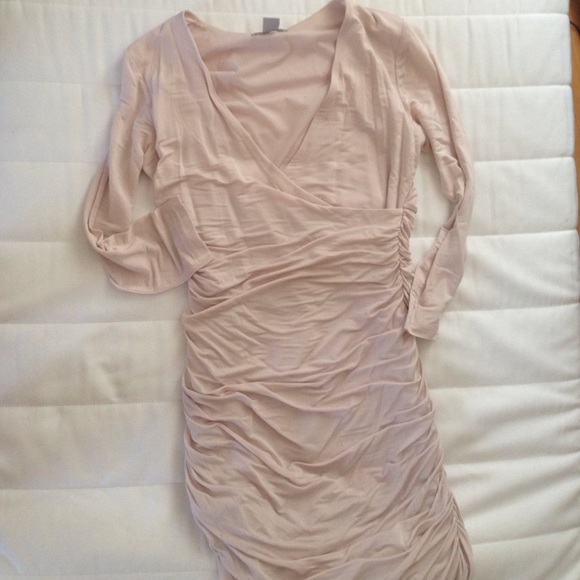 Long sleeve ruched dress