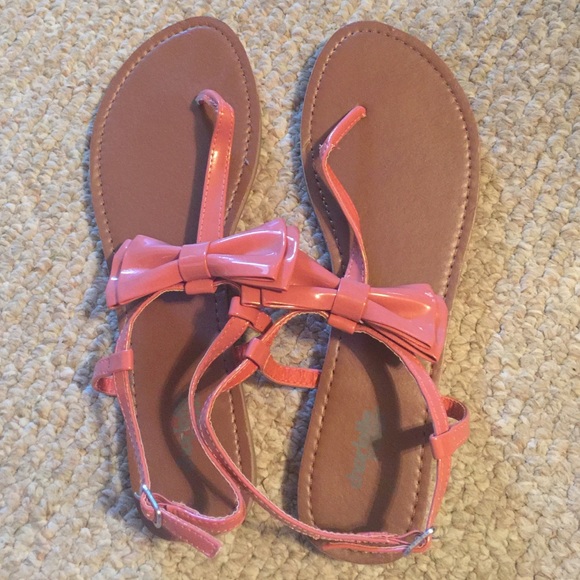 Charlotte Russe Pink Bow Tie Sandals