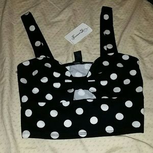 Forever 21 polka dot crop top
