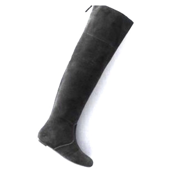 LOFT Ann Taylor black suede over the knee boots